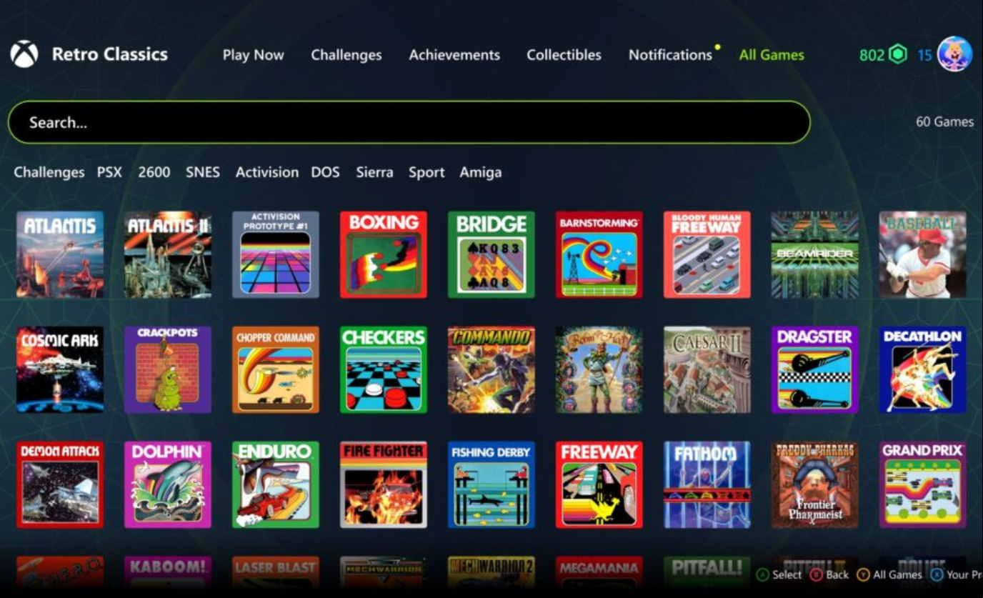 O Retro Classics pode ser ado através de sua  Game  pesquisando e instalando o aplicativo via console Xbox Series ou no aplicativo Xbox no PC