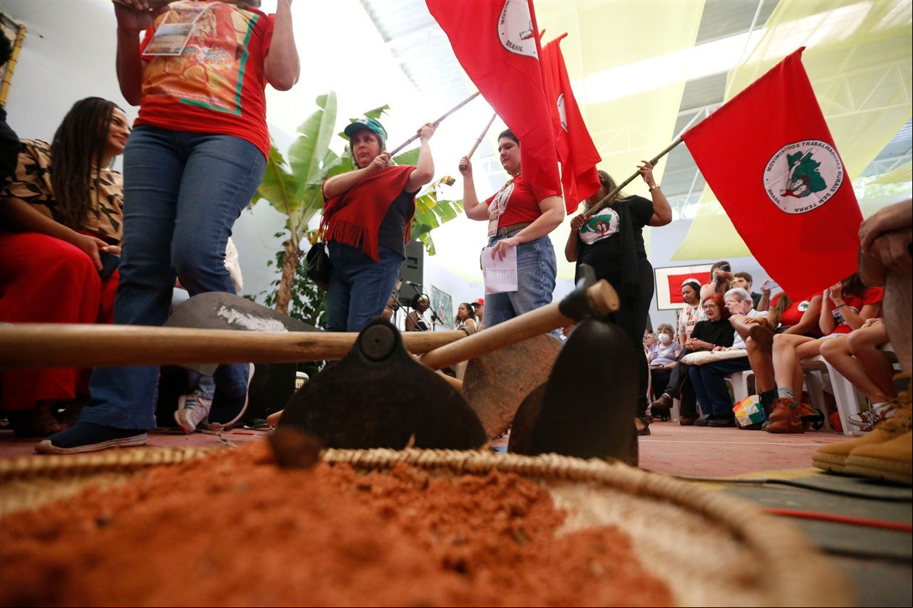 40 anos do MST Guararema (SP), 27/01/2024 - Ato em comemoração aos 40 anos do MST na Escola Nacional Florestan Fernades, em Guararemo, interior de São Paulo, com a presenca de ministros. Foto Paulo Pinto/Agência Brasil