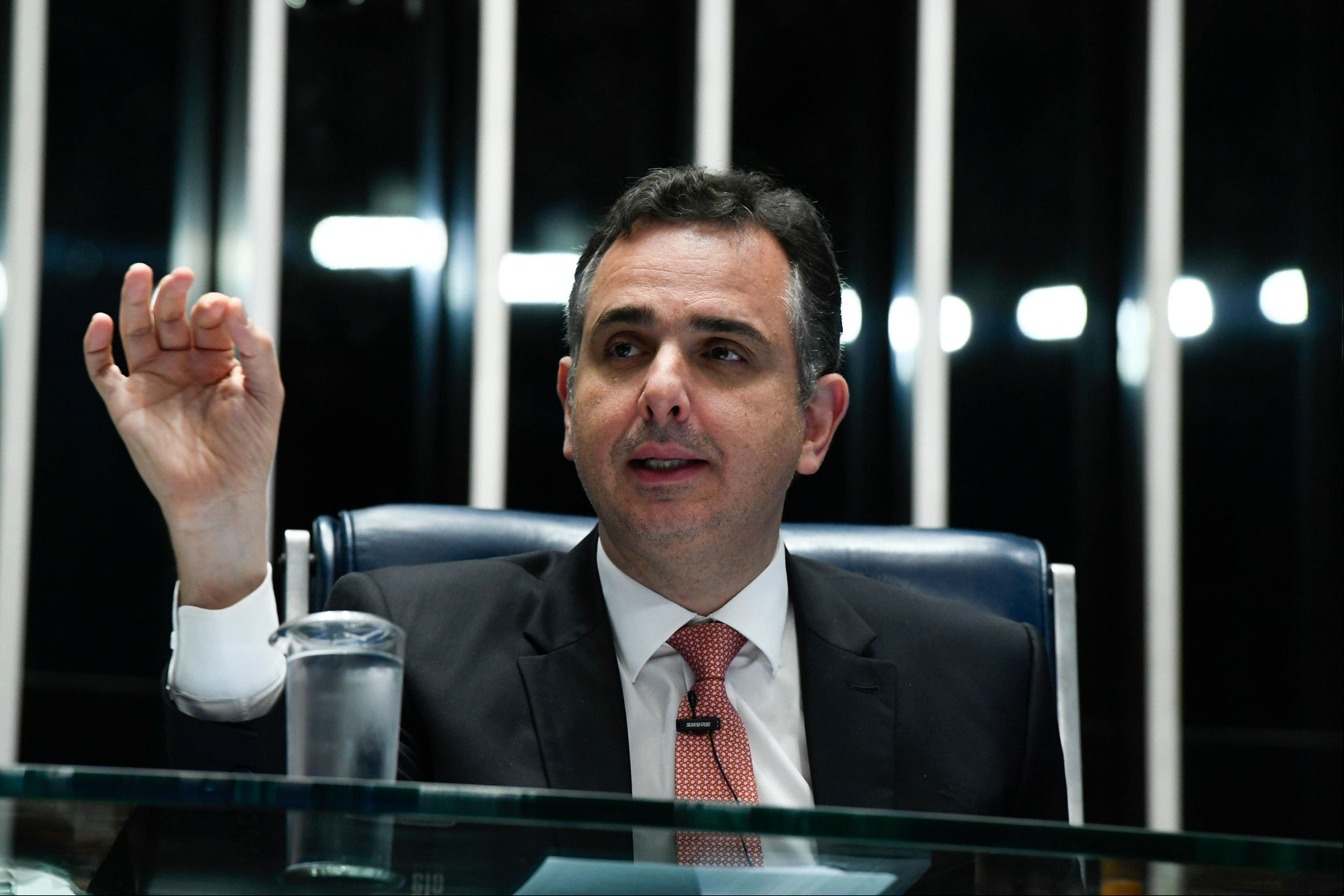 Rodrigo Pacheco, presidente do Senado, durante sessão plenária