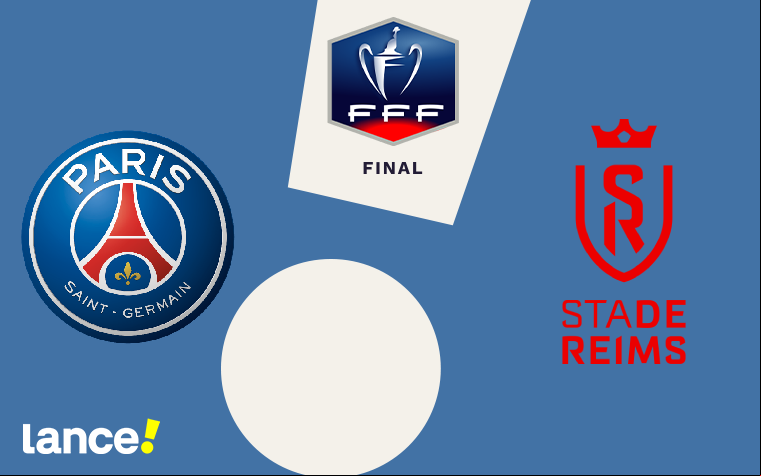 PSG x Reims - Final da Copa da França (Foto: Arte/Lance!)