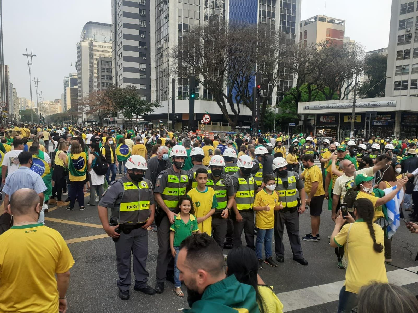 Protesto em apoio ao presidente Bolsonaro na avenida Paulista no 7 de setembro