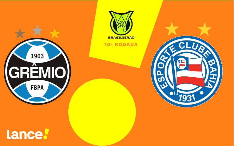 Grêmio x Bahia. (Foto: Arte Lance!)