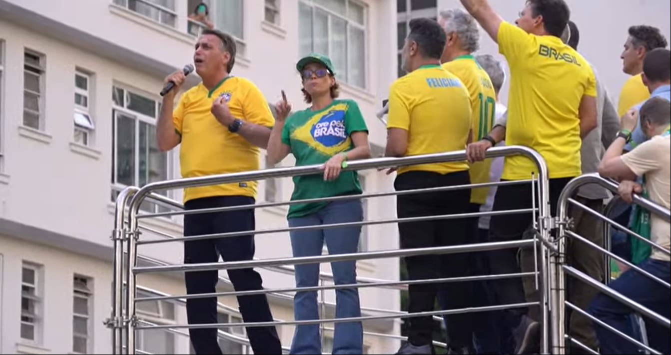 O ex-presidente Jair Bolsonro durante discurso em ato na avenida Paulista O ex-presidente Jair Bolsonro durante discurso em ato na avenida Paulista
