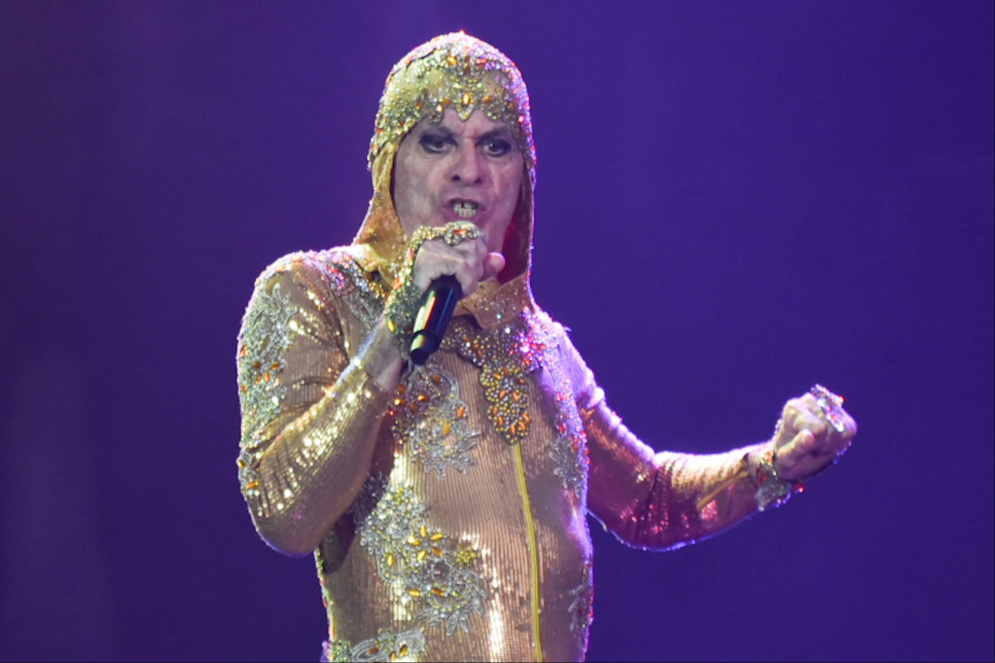 Ney Matogrosso durante apresentação no palco Sunset do Rock in Rio