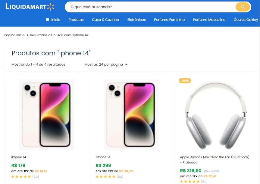 Site Liquida Mart vende iPhones por menos de R$ 200 Site Liquida Mart vende iPhones por menos de R$ 200