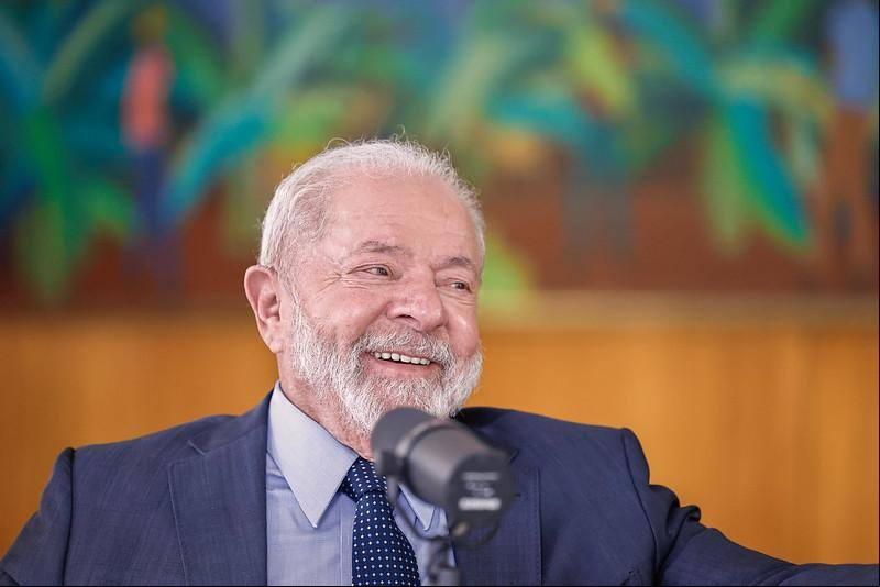 Na imagem, o presidente da República, Luiz Inácio Lula da Silva (PT), durante o 'conversa com presidente' Na imagem, o presidente da República, Luiz Inácio Lula da Silva (PT), durante o 'conversa com presidente'