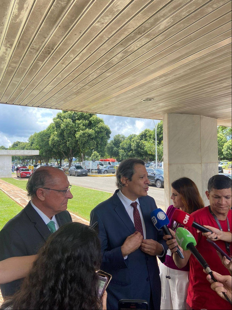 Fernando Haddad e Alckmin Fernando Haddad em entrevista a jornalistas no Palácio do Planalto, em Brasília