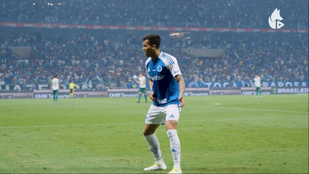 Kaio Jorge comemora segundo gol contra o Palmeiras com dancinha